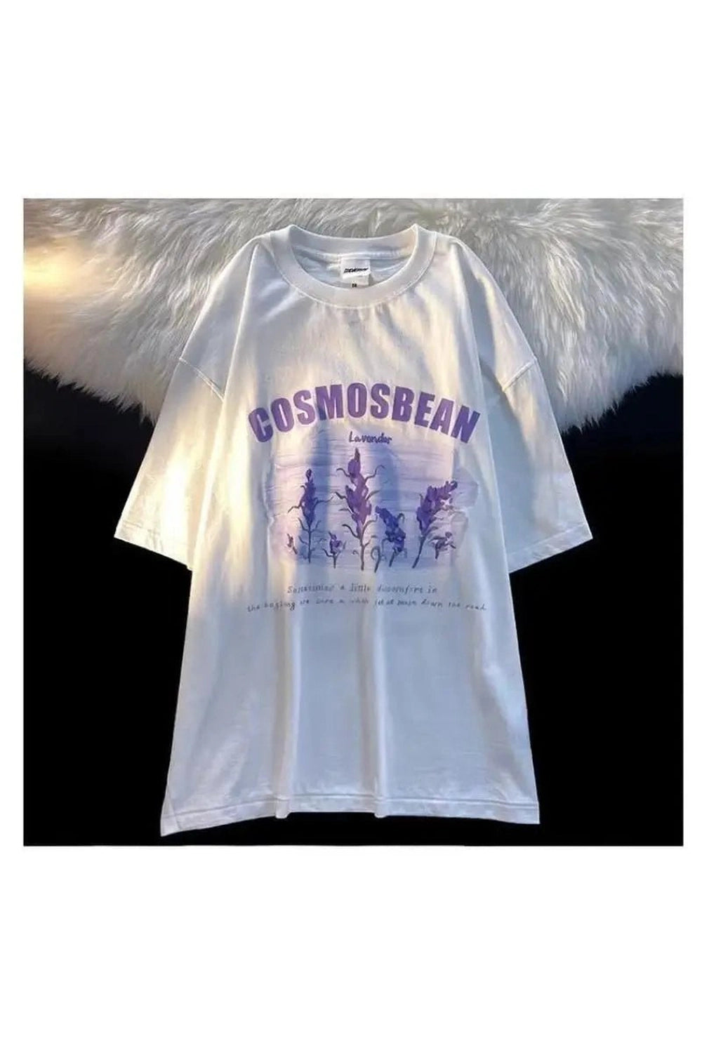 Lavender Dreamscape Y2K Graphic T-Shirt - Trendy 2000s Style Top