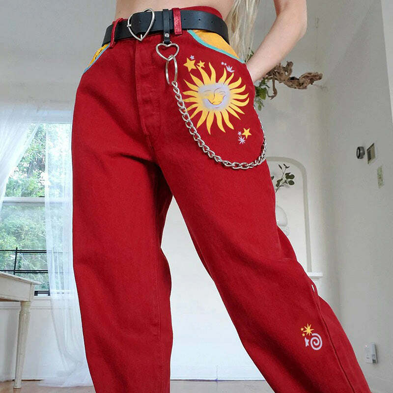 Le Soleil Y2K High Waisted Trousers - Trendy 2000s Style Pants