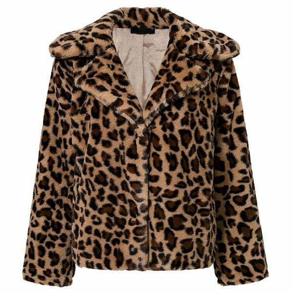 Leo Faux Fur Jacket - Trendy Y2K Fashion for a Chic 2000s Style