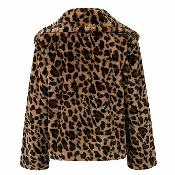 Leo Faux Fur Jacket - Trendy Y2K Fashion for a Chic 2000s Style