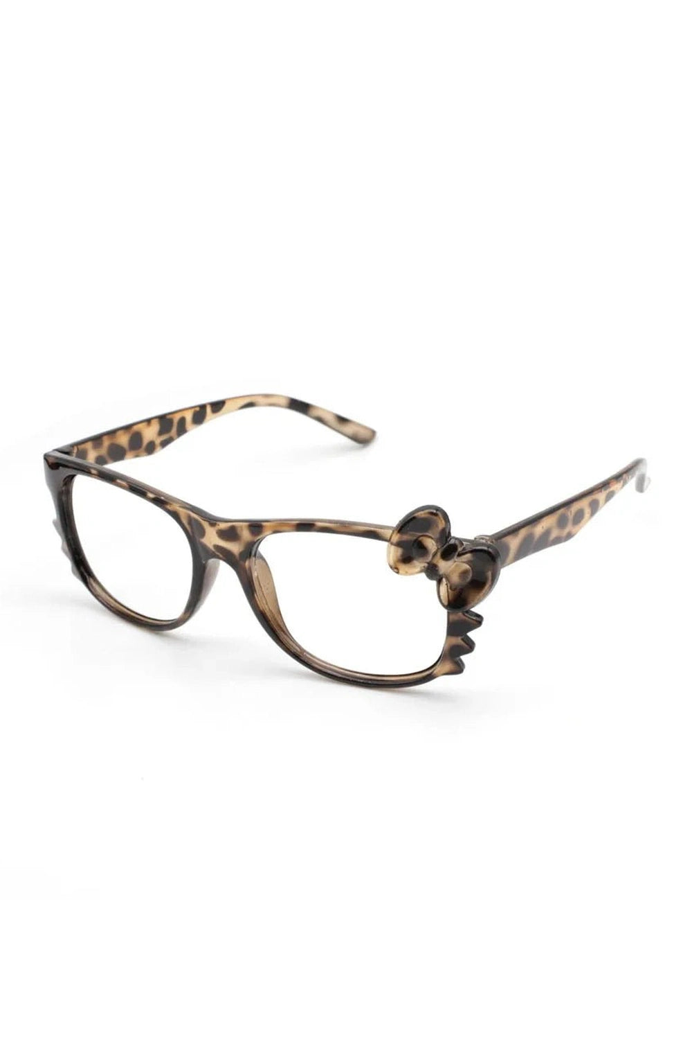 Leopard Bow Y2K Fashion Glasses - Trendy 2000s Style Accessory