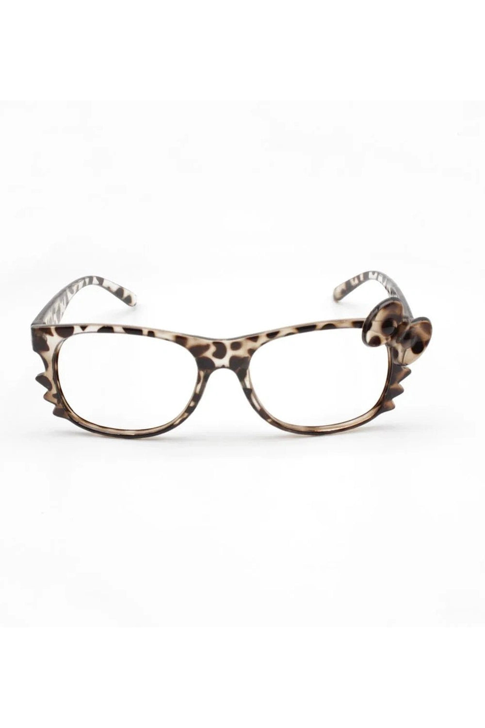 Leopard Bow Y2K Fashion Glasses - Trendy 2000s Style Accessory