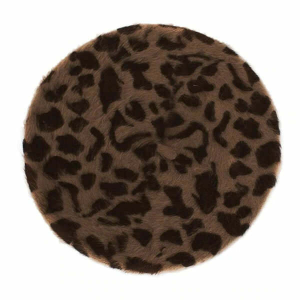 Leopard Print Beret - Trendy Y2K Fashion Accessory for Stylish Outfits