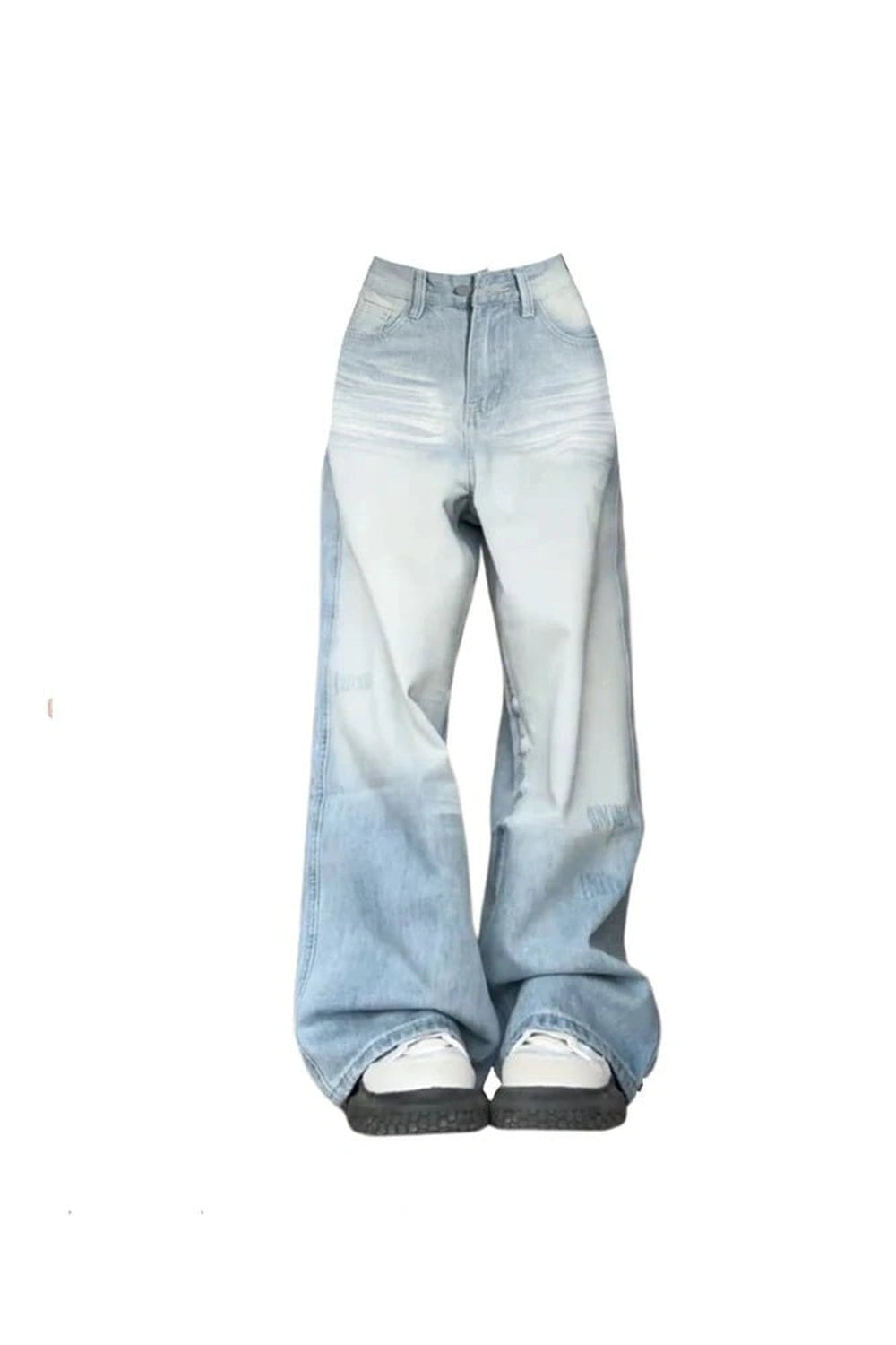 Light Wash Oversized Baggy Jeans - Y2K Fashion Essential for 2000s Style