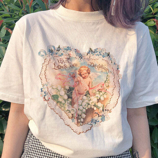 Love and Devotion Y2K Fashion T-Shirt - 2000s Style Graphic Tee