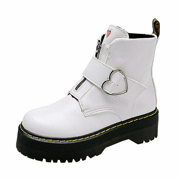 Love Bites White Y2K Boots - Trendy 2000s Fashion Footwear