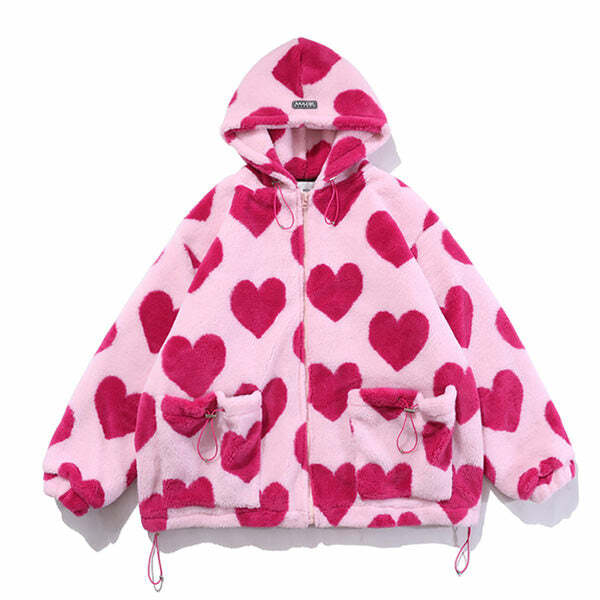 Love Bites Y2K Hooded Jacket - Trendy 2000s Fashion Statement