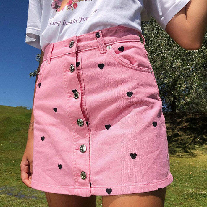 Love Bites Y2K Skirt - Trendy 2000s Fashion for a Bold Aesthetic