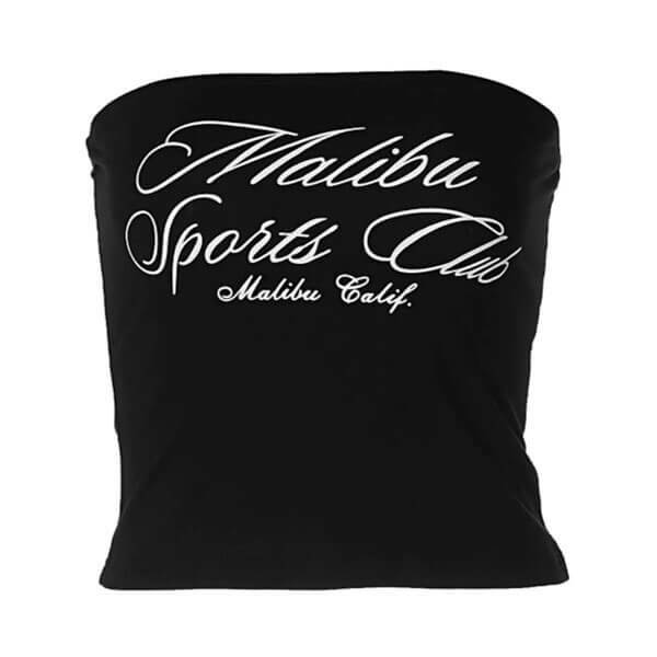 Malibu Sports Club Y2K Tube Top - Trendy 2000s Fashion Essential