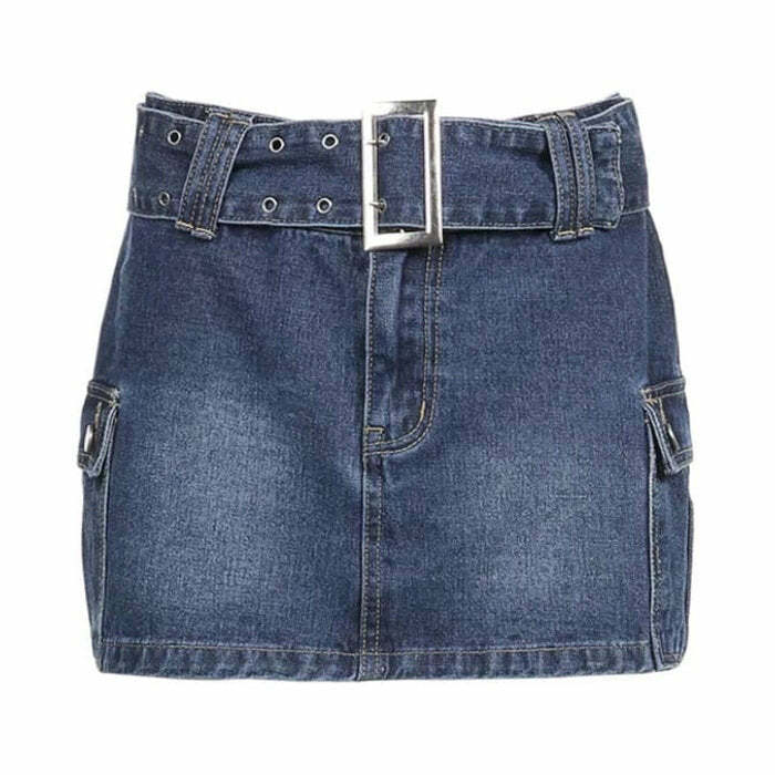 Mercury Rising Y2K Denim Skirt - Trendy 2000s Fashion Essential