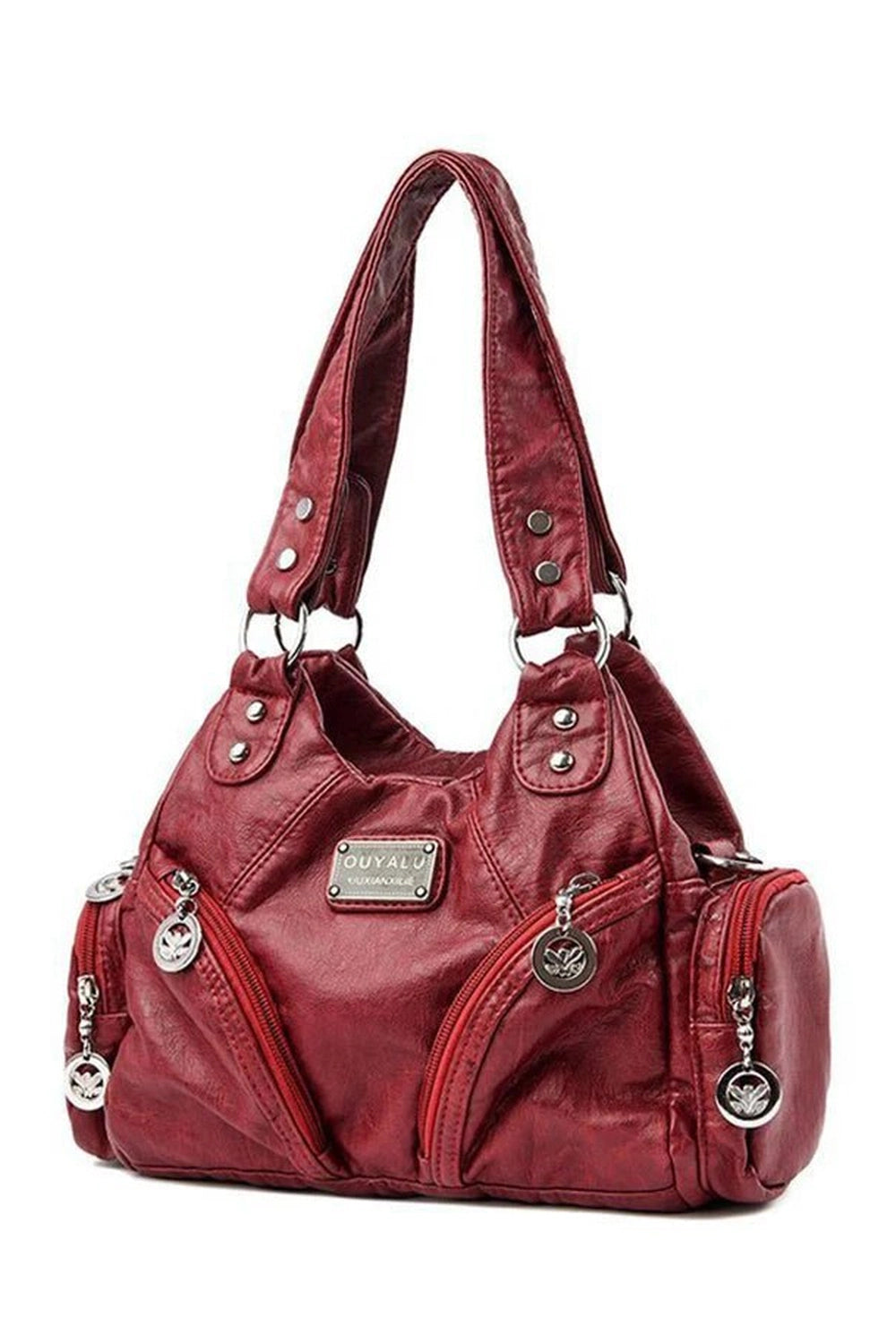 Midnight Zipper Accent Shoulder Bag - Y2K Fashion Essential for 2000s Style