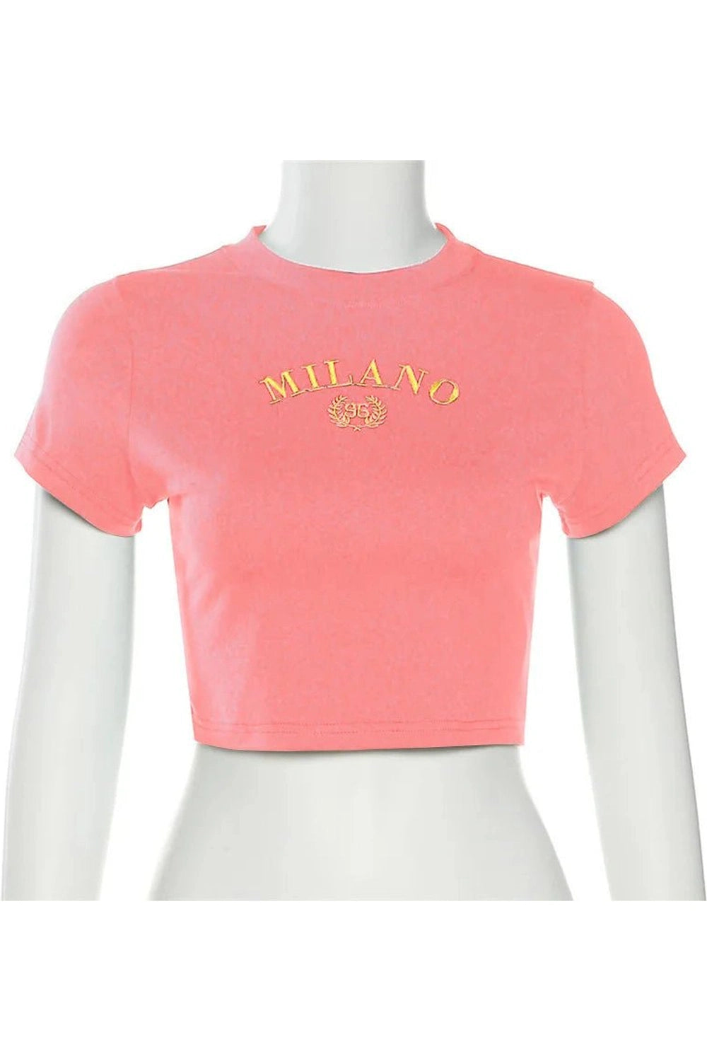 Milano Crest Y2K Cropped Top - Trendy 2000s Style for Modern Fashion