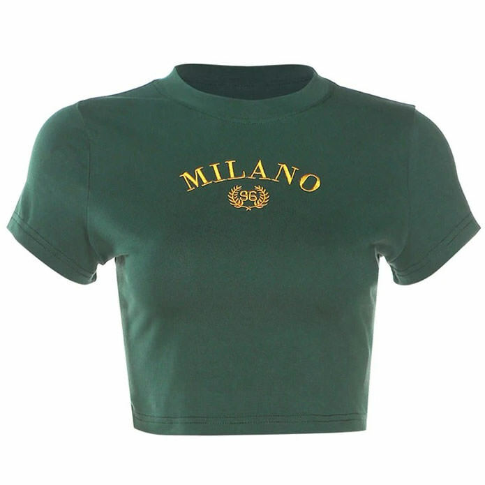 Milano Crop Top: Trendy Y2K Fashion Essential for Stylish Outfits