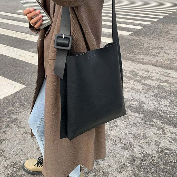 Minimalist Aesthetic Tote Handbag - Y2K Fashion Essential for 2000s Style