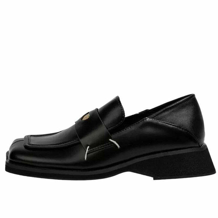 Minimalist Chunky Loafers: Y2K Fashion Essential for 2000s Style