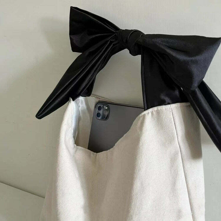 Morning in Paris Bow-Tie Mini Bag - Y2K Fashion Must-Have Accessory