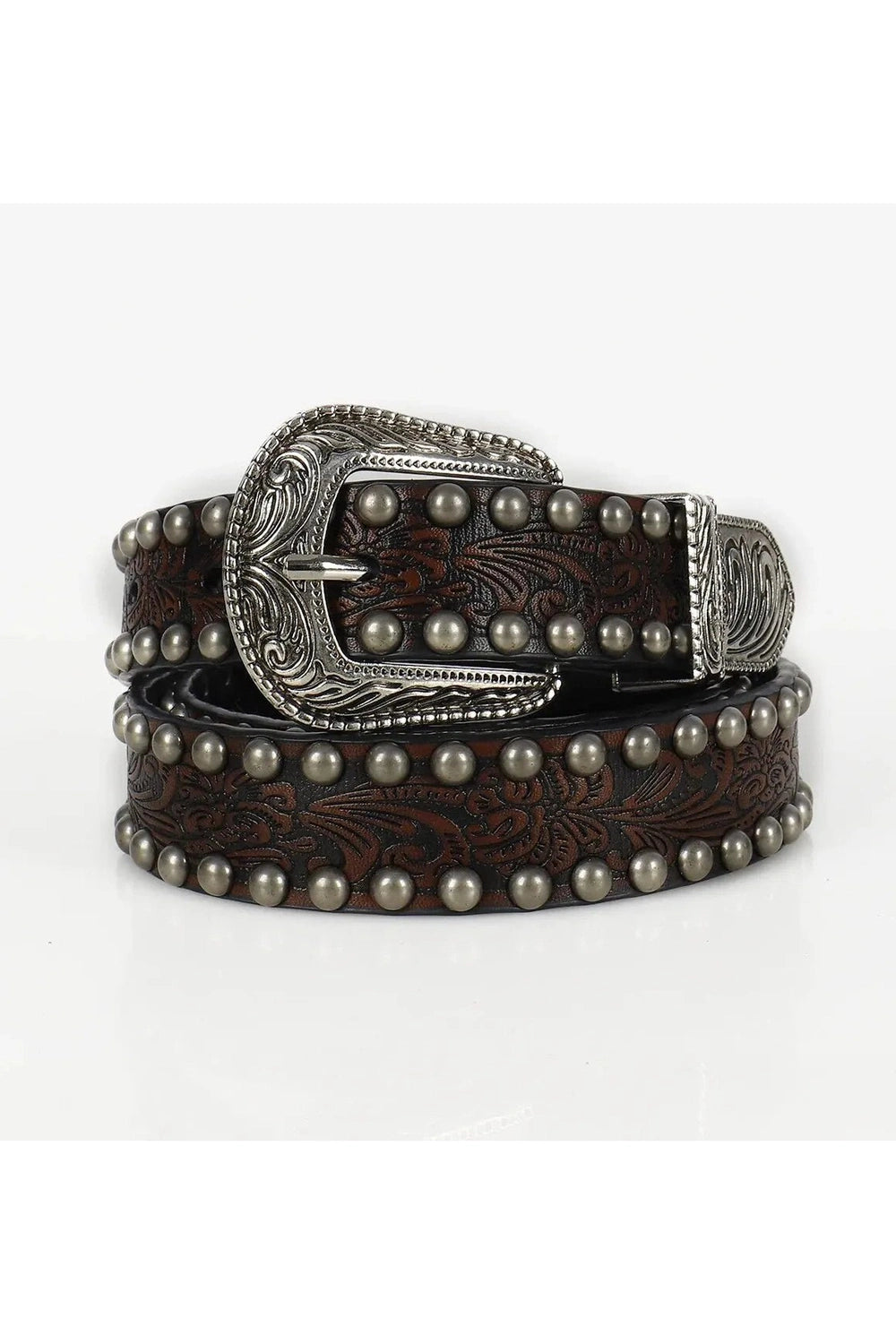 Ornate Western Studded Belt - Y2K Fashion Essential for 2000s Style