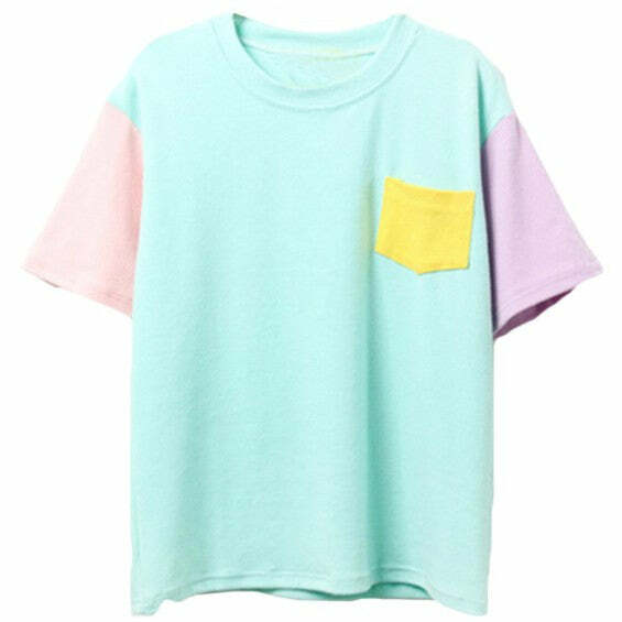 Pastel Combo T-Shirt - Y2K Fashion Essential for Trendy Outfits