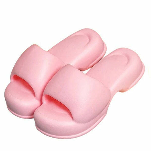 Pastel Foam Y2K Fashion Street Slippers - Trendy 2000s Style Footwear