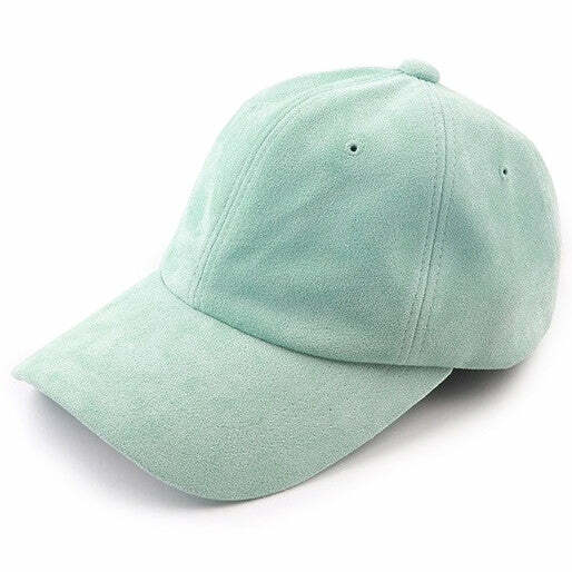 Pastel Suede Cap: Embrace Y2K Fashion with 2000s Style Aesthetic