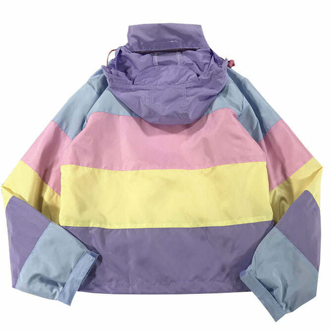 Pastel Y2K Fashion Rain Jacket - Trendy 2000s Style Outerwear