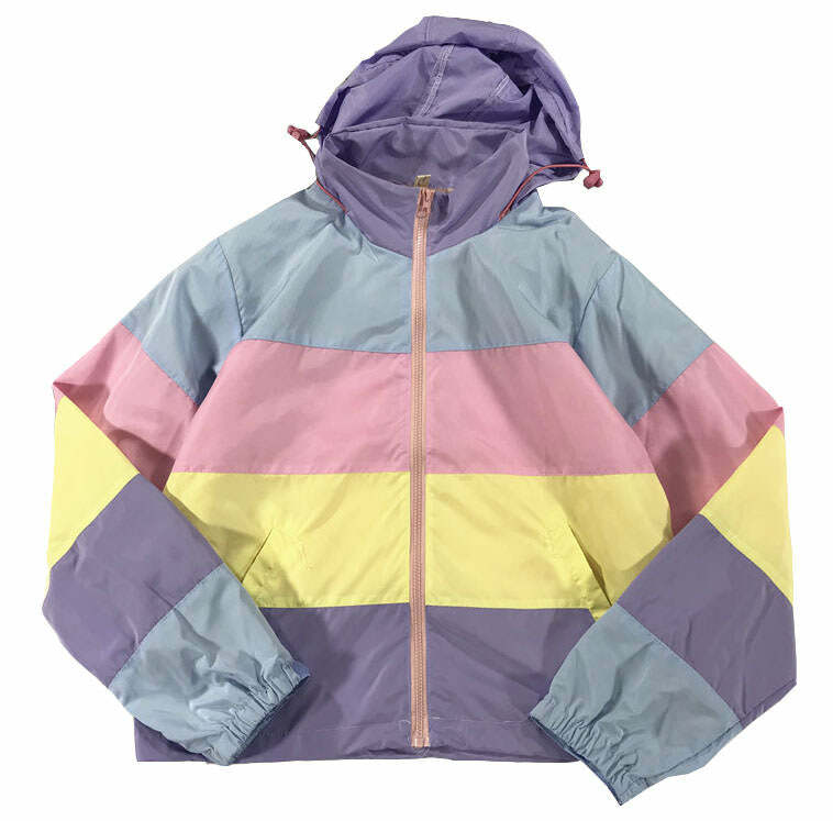 Pastel Y2K Fashion Rain Jacket - Trendy 2000s Style Outerwear