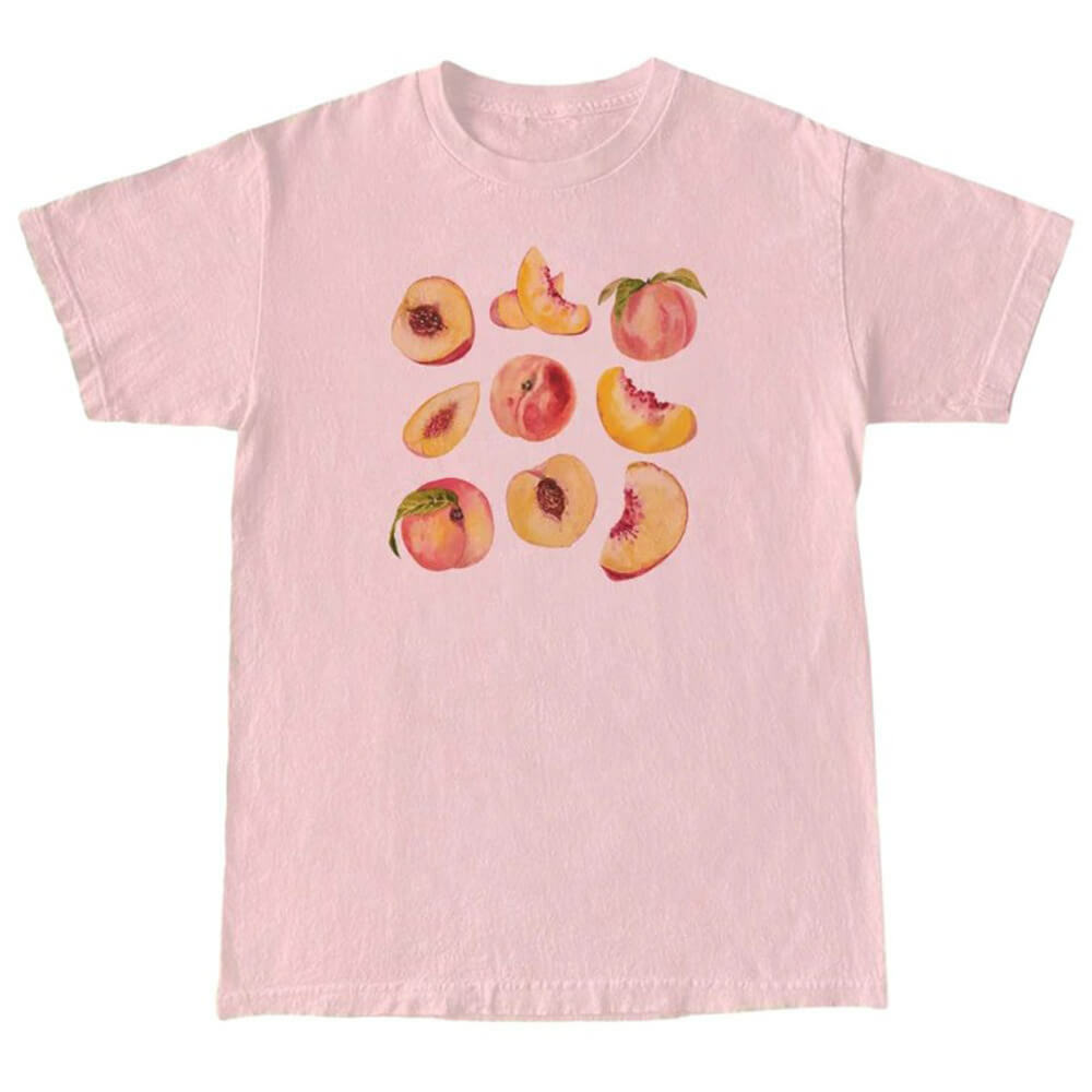 Peach Graphic T-Shirt - Trendy Y2K Fashion for a Retro 2000s Look