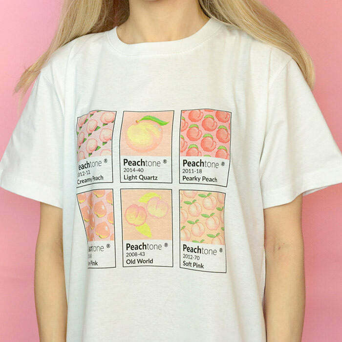 PeachTone Y2K Fashion T-Shirt - Trendy 2000s Style, Size 2XL