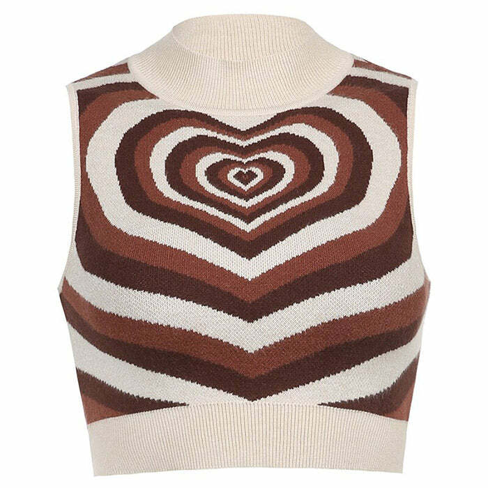 Professional Heartbreaker Y2K Knit Vest - Trendy 2000s Style Top