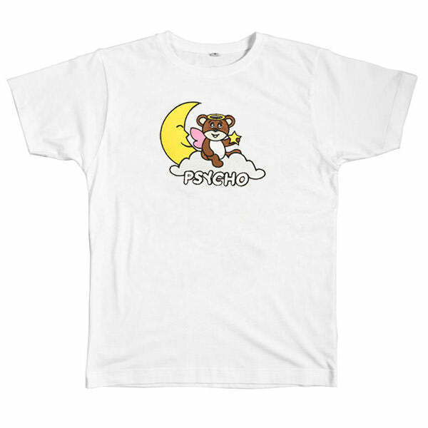 Psycho Bear T-Shirt - Y2K Aesthetic White Tee for 2000s Fashion Lovers