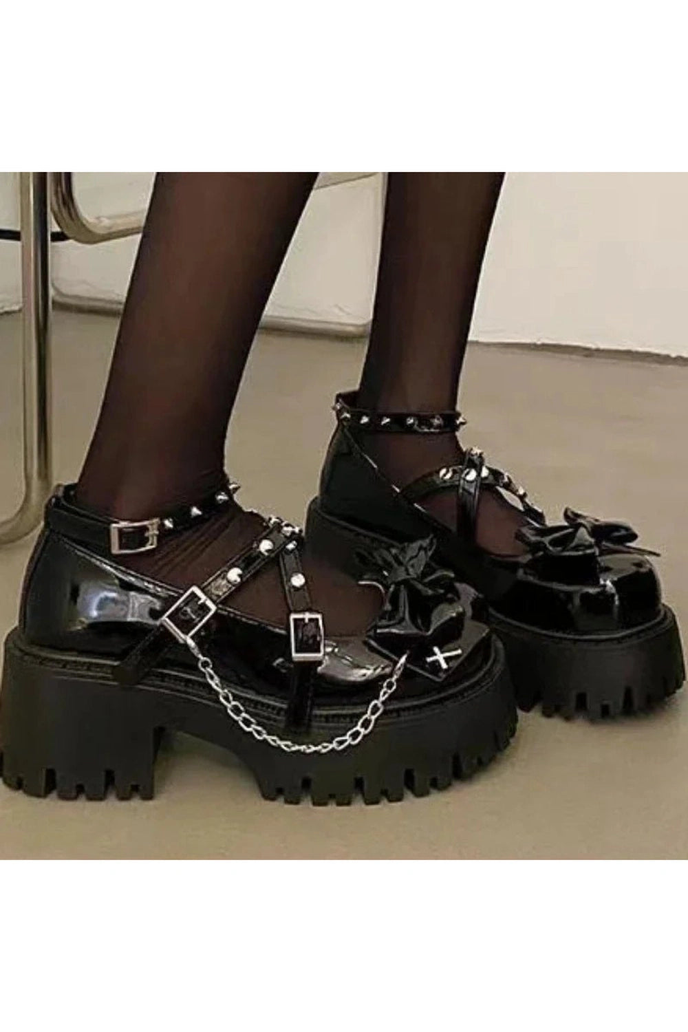 Punk Princess Y2K Platform Shoes - Trendy 2000s Style Footwear