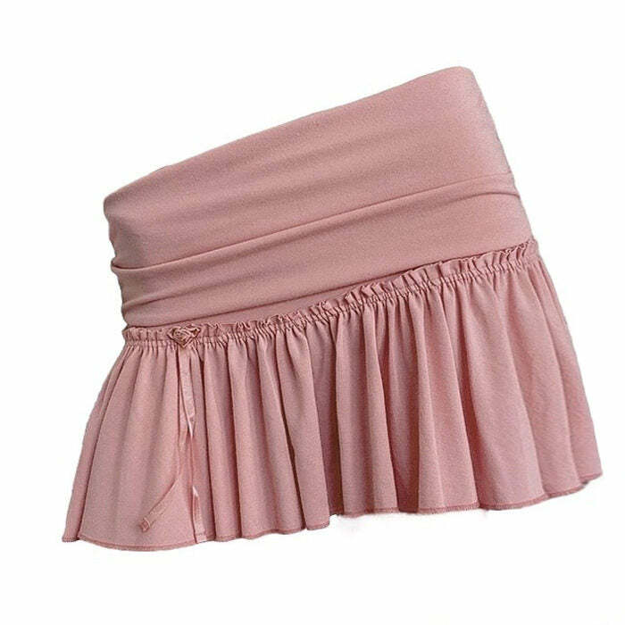 Pure Blushin' Mini Skirt - Y2K Fashion Essential for 2000s Style