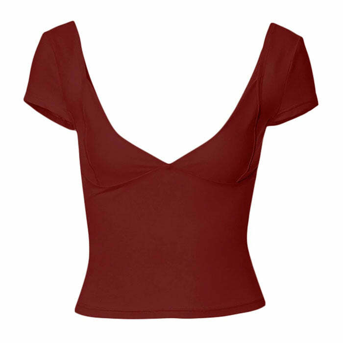 Pure Flirting Y2K Low Cut Top - Trendy 2000s Style for Effortless Chic