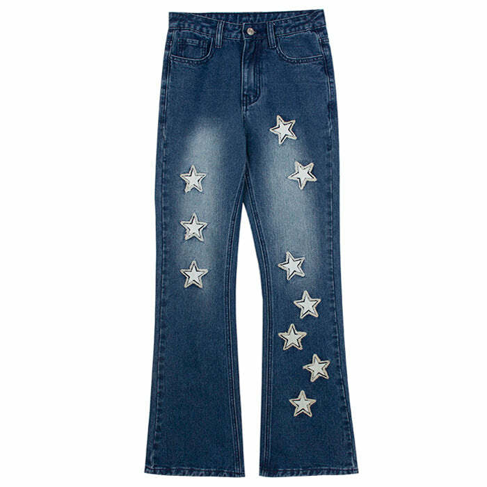 Rock The Scene Y2K Star Jeans - Iconic 2000s Fashion Statement