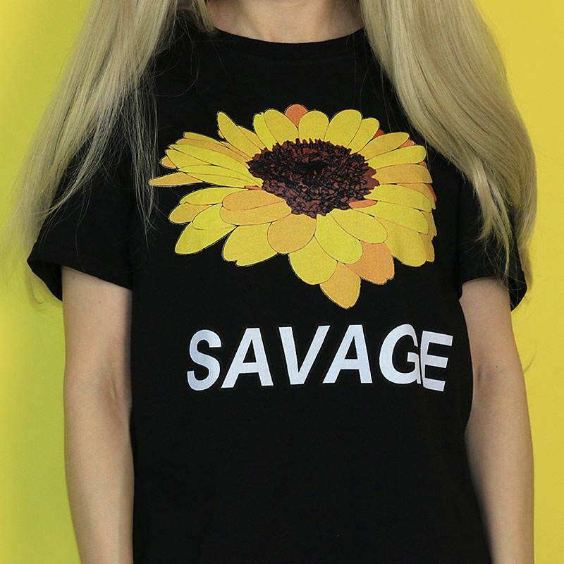 Savage Y2K Fashion T-Shirt - Trendy 2000s Style Graphic Tee