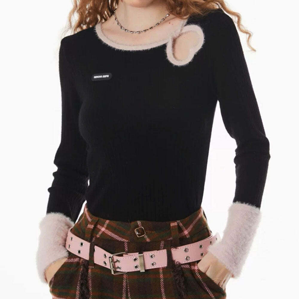 Secret Crush Heart Cutout Top - Y2K Fashion Inspired 2000s Style