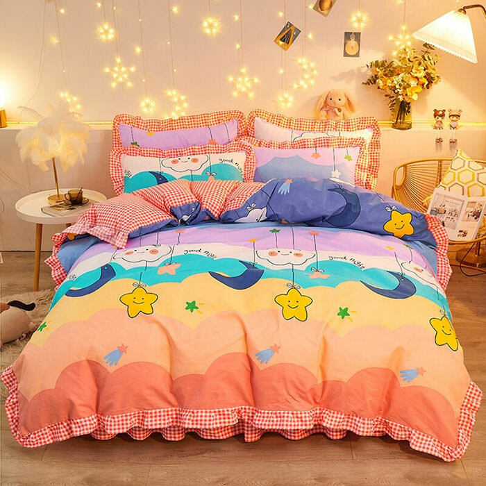 Shooting Star Y2K Bedding Set 🌈 | Trendy 2000s Aesthetic Home Decor