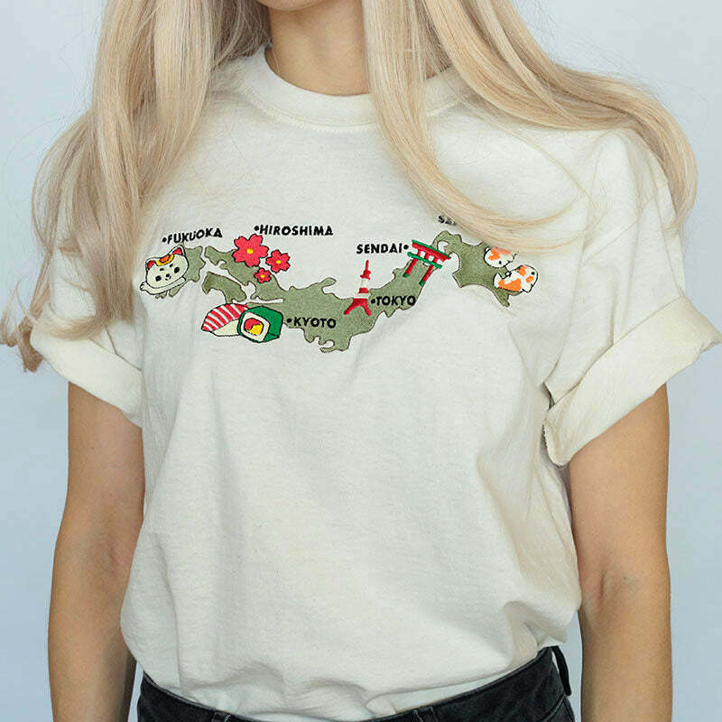 Show Me Japan Tee - Y2K Fashion Inspired 2000s Style Graphic Top