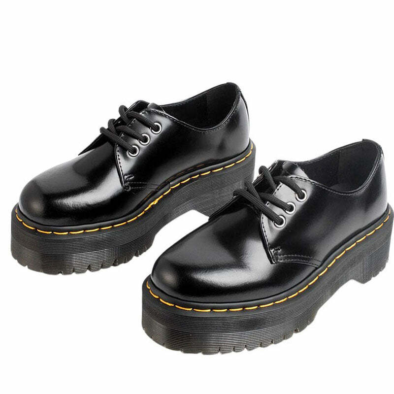 Skippin' School Y2K Platform Boots - Trendy 2000s Style Footwear