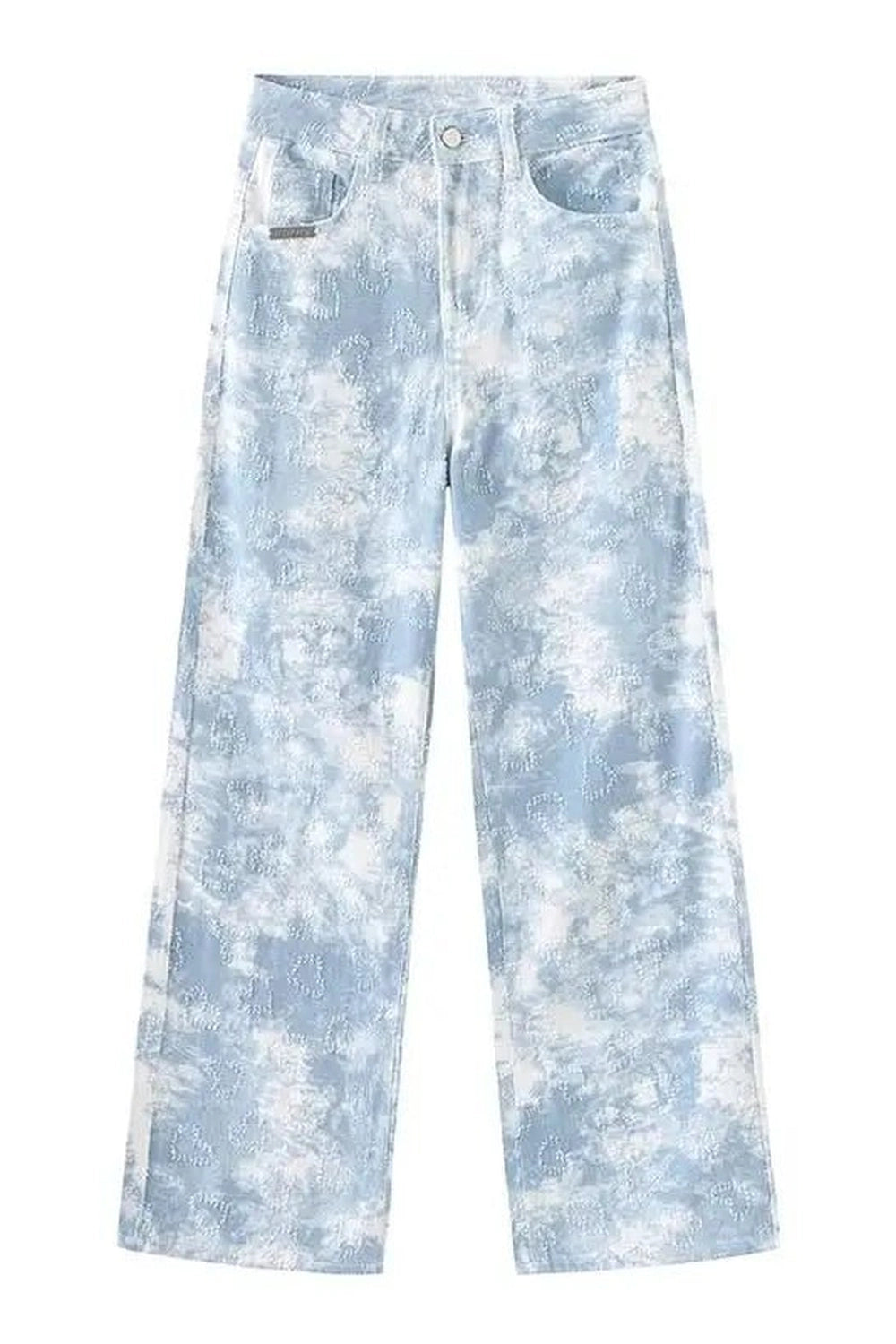 Sky Wash Y2K Wide-Leg Jeans - Trendy 2000s Fashion for Effortless Style