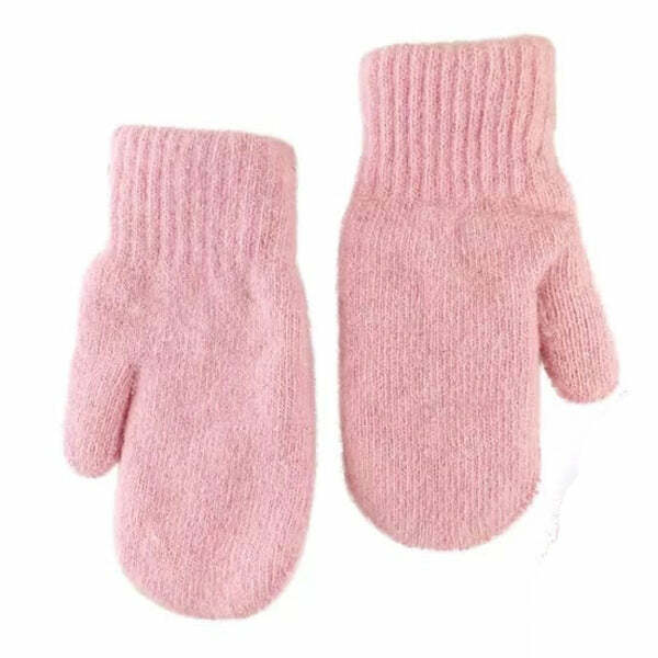 Soft Aesthetic Warm Gloves - Y2K Fashion Essential for Cozy Style