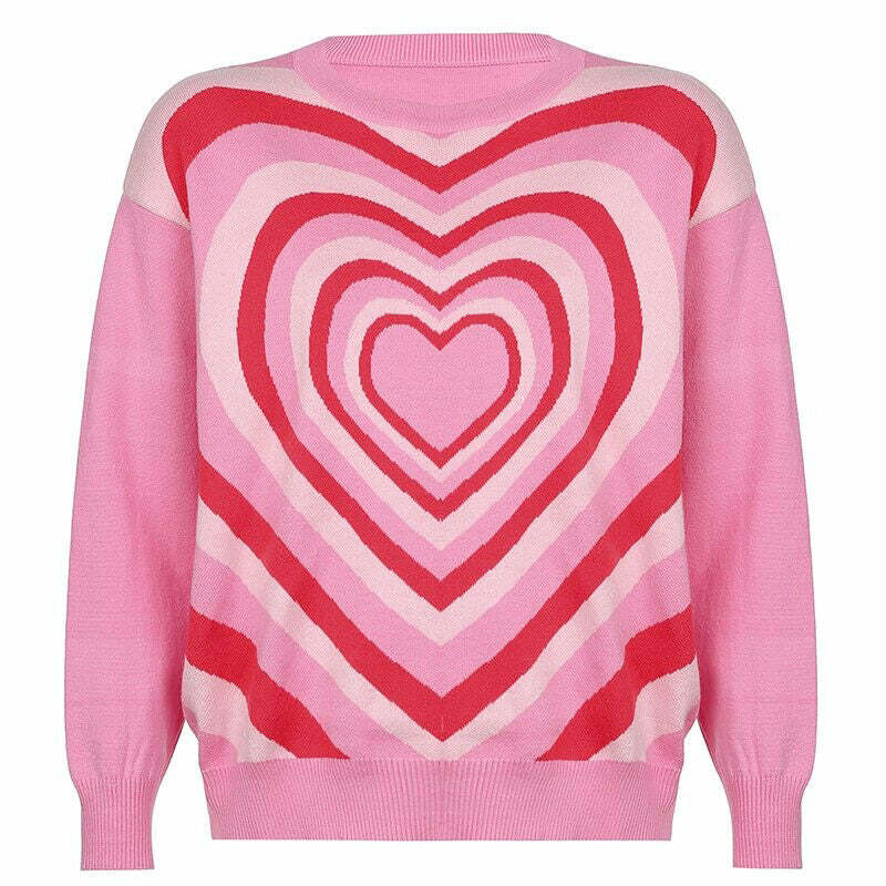 Spreading Love Y2K Aesthetic Jumper - Trendy 2000s Fashion Style