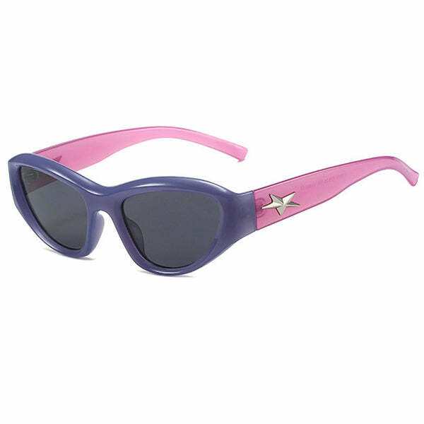 Star Cat Eye Sunglasses - Y2K Fashion Statement for Trendy Looks