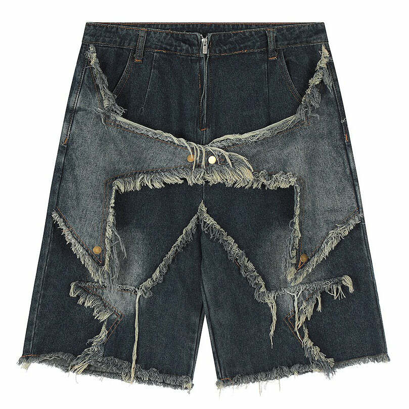 Star Patch High-Waisted Denim Shorts | Y2K Fashion & 2000s Style