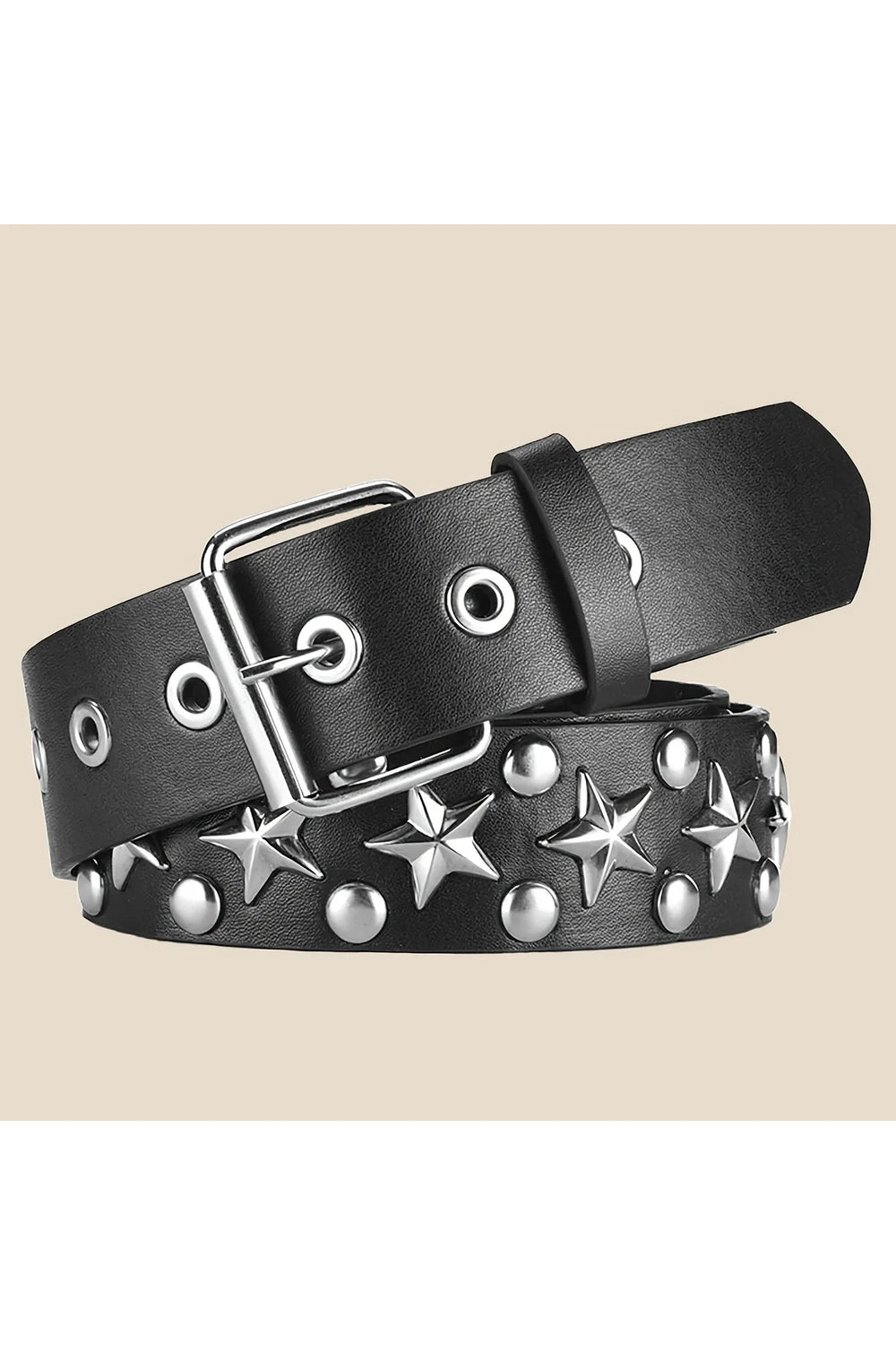 Star Studded Punk Belt - Y2K Fashion Essential for Bold 2000s Style