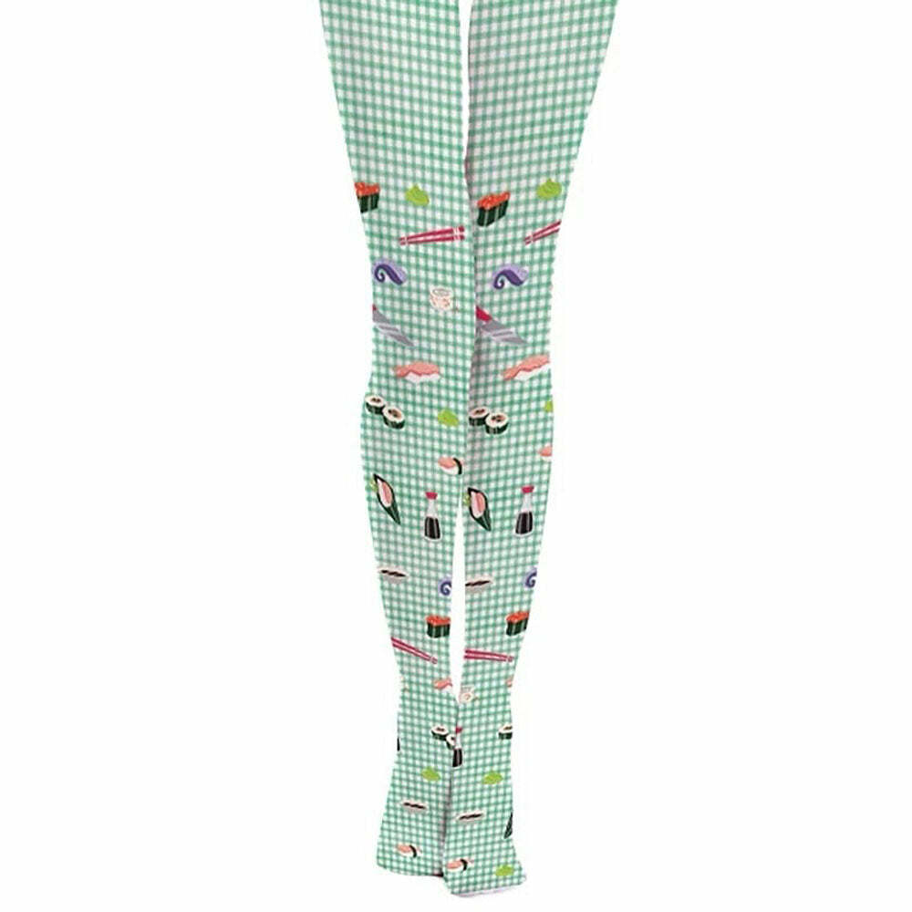 Sushi Print Y2K Fashion Tights - Trendy 2000s Style Leggings