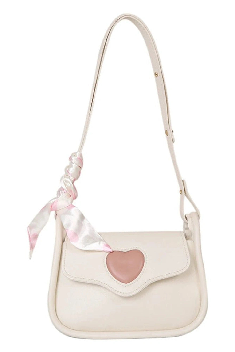 Sweetheart Charm Shoulder Bag - Y2K Fashion Essential for Stylish Looks