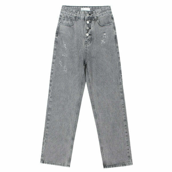 Teen Craft Grey Baggy Jeans - Y2K Fashion Essential for 2000s Style