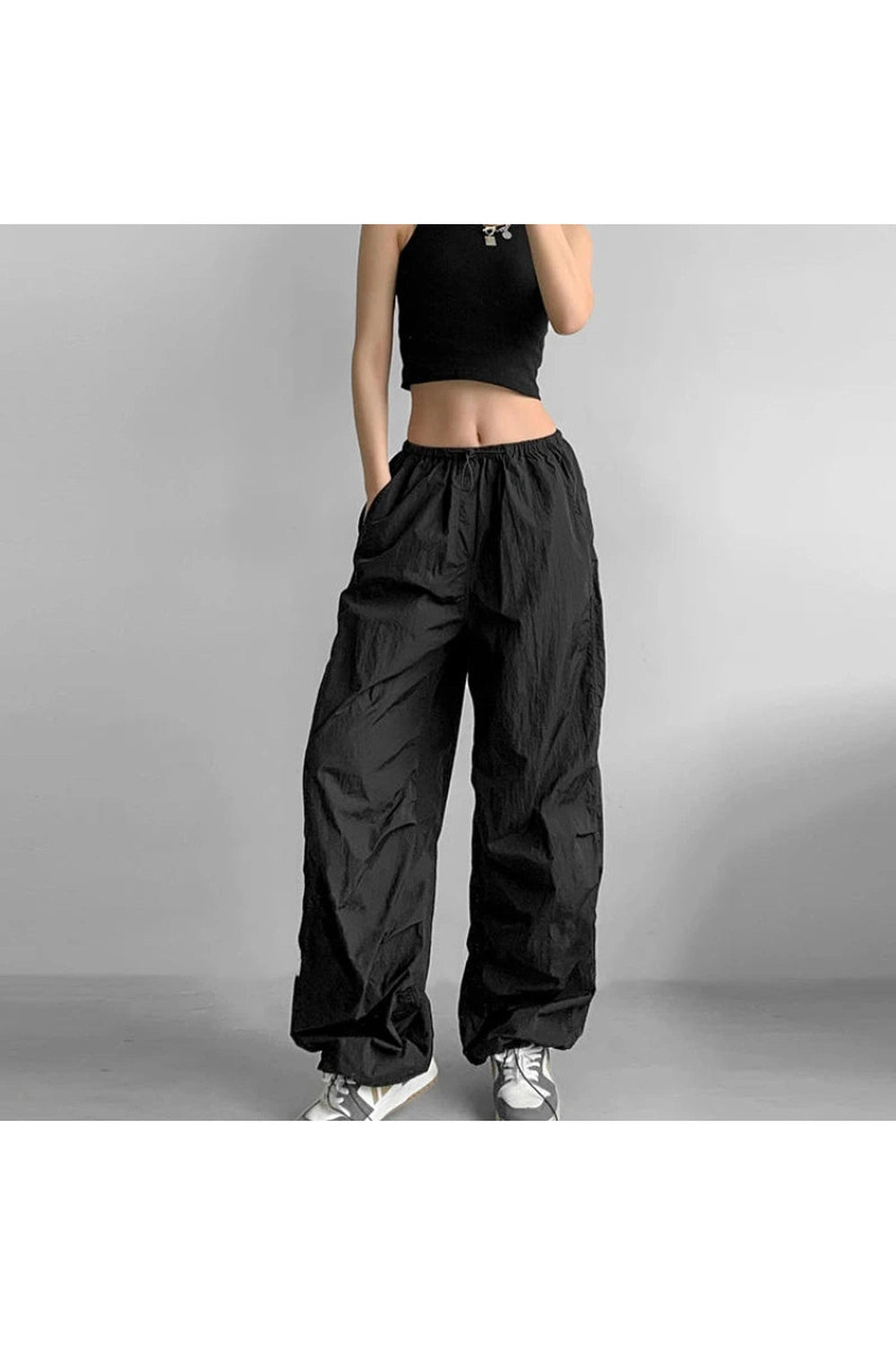 Trendy Lilac Baggy Parachute Pants - Y2K Fashion Essential