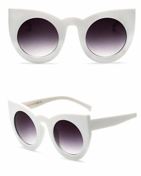 Trendy Oversized Cat Eye Sunglasses for Y2K Fashion Lovers